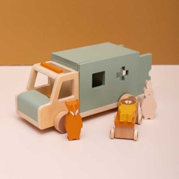 Ambulance Trixie Baby, Jouet en Bois, Idée Cadeau Noël Enfant dès 18 mois