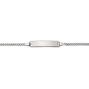 Gourmette Or Blanc 750, Bracelet Identité Bébé, 14cm, Livraison Gratuite Suisse