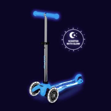 Trottinette Mini Micro Deluxe Glow LED Plus, enfant dès 2 ans, artic blue