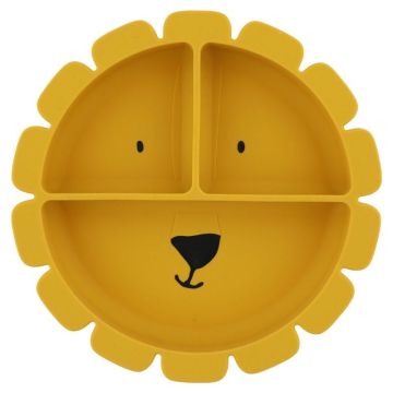 Assiette en silicone avec ventouse et compartiments Mr. Lion — Trixie