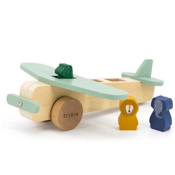 Avion en bois Trixie Baby à personnaliser avec Prénom Enfant, dès 12 mois