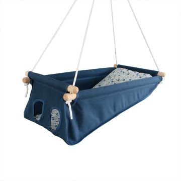 Hamac balançoire Bébé bleu marine, Cadeau Nouveau Né, Zebul' Hamac, Livraison Gratuite