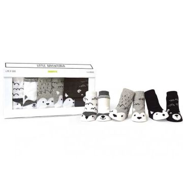 Cadeau Mixte Unisexe Garçon ou Fille Joli Coffret Chaussettes Trumpette, Little Adventurer