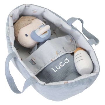 Poupée Little Dutch Jim bébé garçon dans son couffin, cadeau à personnaliser, dès 12 mois