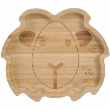 Assiette Bambou FSC Bébé et Enfant avec Ventouse, Lion, Bambam, BPA Free