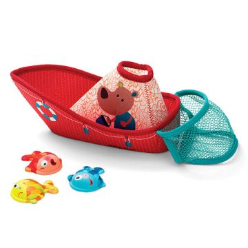 Bateau de pêche Jouet pour le bain de bébé 4 pièces Lilliputiens
