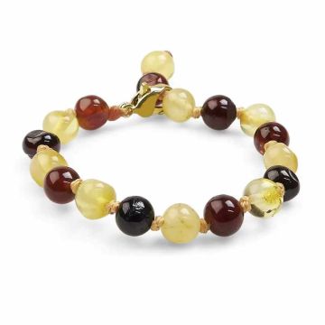 Bracelet ambre bébé, poignet ou cheville, véritables perles de la Baltique, assorti