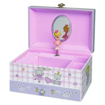 Boîte à bijoux musicale Princesse Trousselier rose