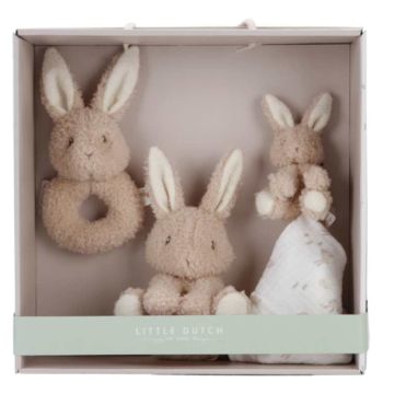 Coffret cadeau Naissance Little Dutch, avec doudou à personnaliser, Baby Bunny