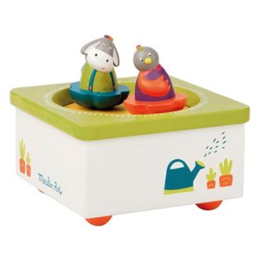 Boîte à musique Bois, Idée Cadeau Naissance Bébé Les Cousins, Moulin Rotx