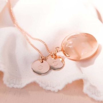 Bola de grossesse or rose Isis, à personnaliser avec Initiales parents, Aismée