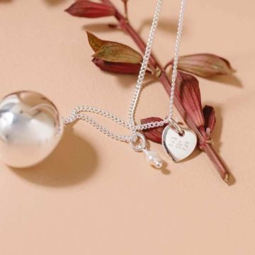 Bola de grossesse à personnaliser, bijou argenté, Chiara de Aismée