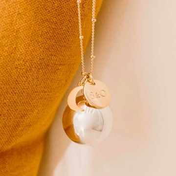 Bola de Grossesse Aismée, To the Moon and Back, à personnaliser avec Initiales parents