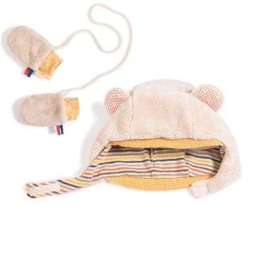 Bonnet et moufles Bébé 6  - 12 mois Les Papoum Idée Cadeau Naissance Moulin Roty