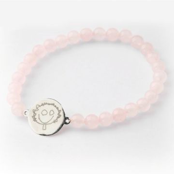 Bracelet Gravé Dessin Enfant, Idée Cadeau Souvenir pour enfant ou maman