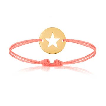 Bijoux Bébé Enfant Fille, Bracelet Cordon, etoile dorée, Aaina & Co, Livraison Gratuite
