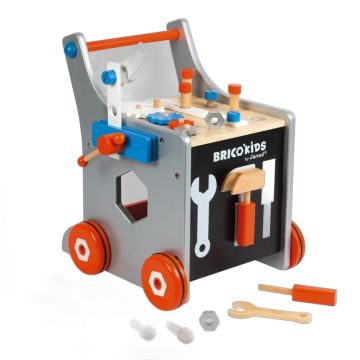 Chariot Magnétique Brico Kids pour apprendre à marcher tout en s'amuser, Janod