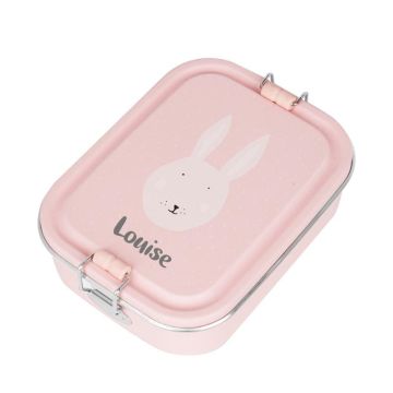 Boîte à gouter personnalisable en inox, lapin de Trixie Baby