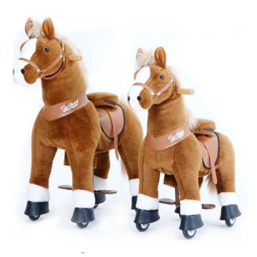 Cheval à roulettes, Gros cadeau, 2 tailles à choix Pony Cycle, brun, Livraison Gratuite
