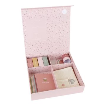 Coffret à souvenirs de naissance petit fille, Little Dutch Flowers & Butterflies, en allemand