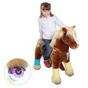Premium Poney Caramel à roulettes qui clignotent, Pony Cycle Livraison Gratuite