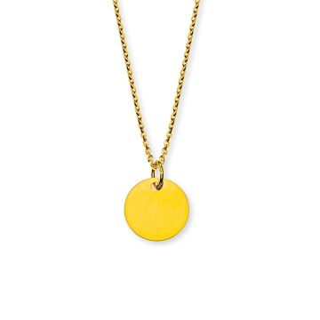 Pendentif rond à personnaliser, Bijoux Enfant Or 750, Livraison Gratuite Suisse