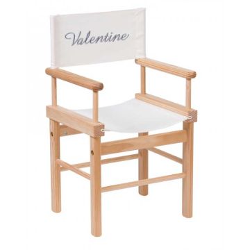 Fauteuil de réalisateur Moulin Roty, avec prénom enfant, bois
