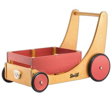Steiff Chariot de marche en Bois, avec emplacement pour transporter les jouets, Livraison Gratuite