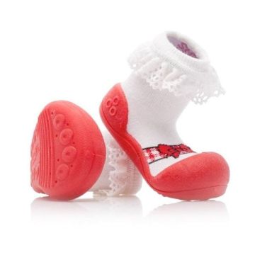 Chaussures Bébé Fille T 21,5 - 125mm (18-24 mois) Attipas Ballet rouge