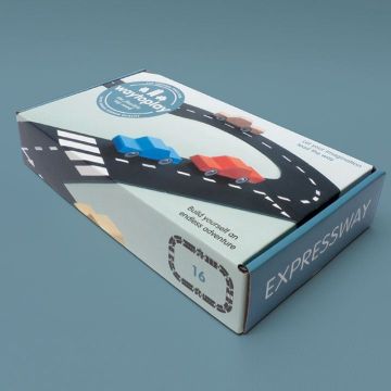 Circuit Voitures Flexible 16 pièces, Coffret Route Nationale Way to Play