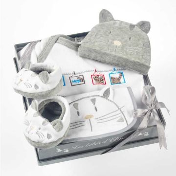 Cadeau Naissance Pyjama Bébé Chat Gris Les Bébés l'Elizéa