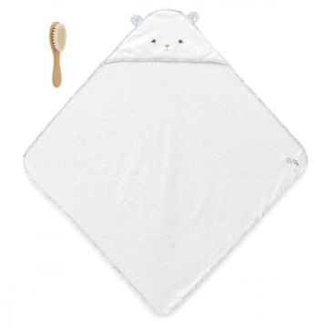 Coffret de bain Kaloo, cape de bain et une brosse à cheveux bébé