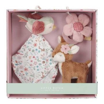 Coffret naissance fille Fairy Garden de Little Dutch, avec doudou personnalisé