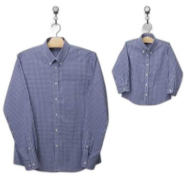 Chemises assorties père fils bleu foncé cadeau naissance