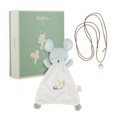 Coffret cadeau grossesse, collier bola et doudou souris, Kaloo