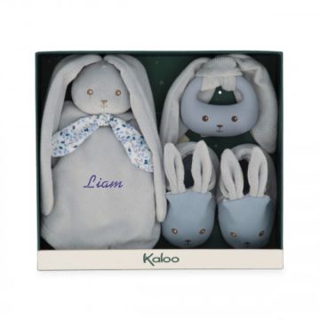 Coffret naissance Kaloo, avec doudou personnalisé, bleu