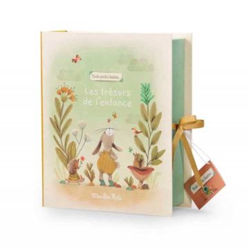 Coffret Souvenirs de Naissance Cadeau Moulin Roty, Trois Petits Lapin, en français