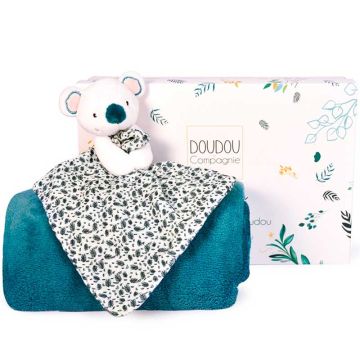 Couverture polaire personnalisée et doudou assorti, Koala, Doudou et Compagnie