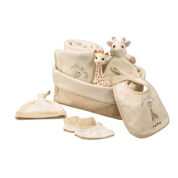 Coffret naissance 100% Bio & Fibre de Maïs, So'Pure Sophie la Girafe, cadeau de naissance