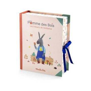 Coffret Souvenirs de Naissance Cadeau Moulin Roty, Pommes  des Bois, en français