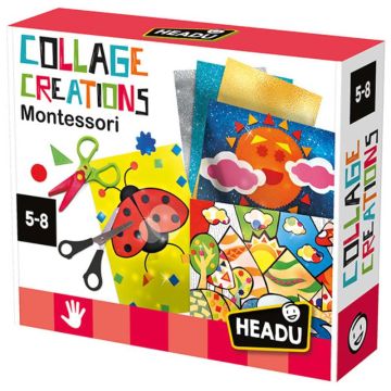Jeu Montessori original pour apprendre la technique du collage, 5 à 8 ans