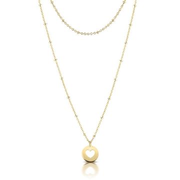 Collier Maman Plaqué Or, Pendentif Coeur et Chainette, Cadeau Maman Naissance à personnaliser, Aaina & Co, Livraison Gratuite