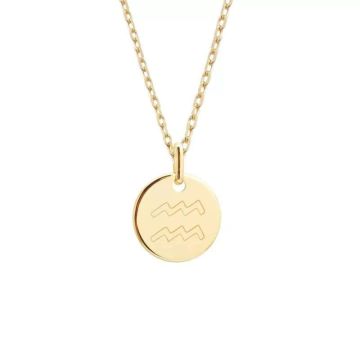 Collier signe Verseau enfant – Personnalisation avec prénom et date de naissance