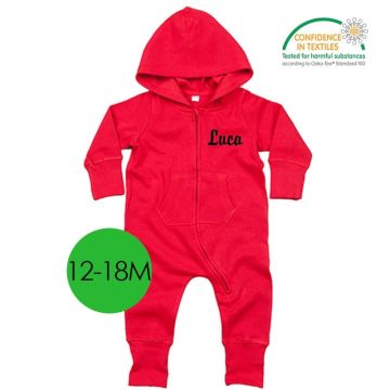 All in One Bébé, Ensemble Bébé, idée cadeau à personnaliser, Combinaison 12-18 mois, rouge