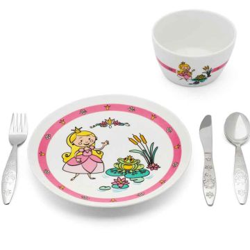 Coffret couverts et vaisselle Princesse à personnaliser Zilverstad