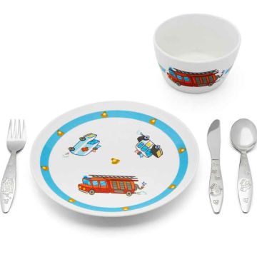Coffret couverts et vaisselle Véhicules de secours à personnaliser, Zilverstad