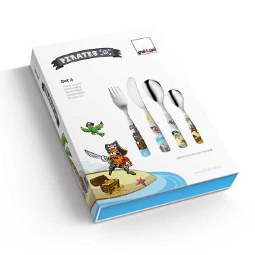 Couverts pour enfant Gnali et Zani, Pirates, 4 pièces à graver