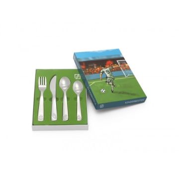 Coffret couverts enfant à graver Football Zilverstad