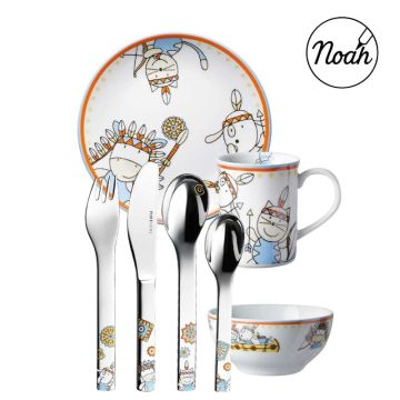 Coffret repas enfant à graver Les Indiens Puresigns