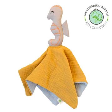Doudou hippocampe 100% bio aPunt Barcelona, Cadeau Naissance personnalisé, Livraison Gratuite
